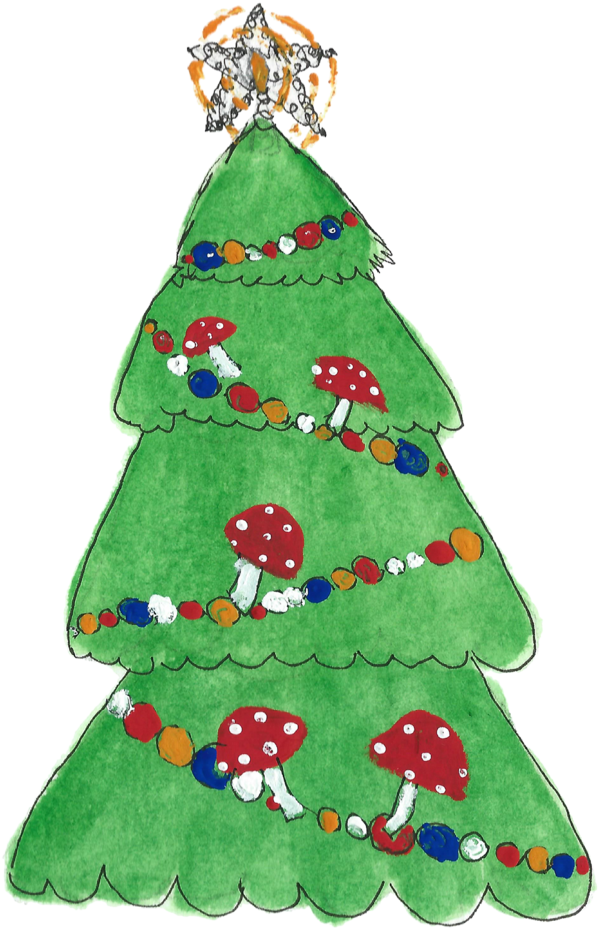 Transparent Christmas Tree Textile Upholstery Fir Evergreen for Christmas