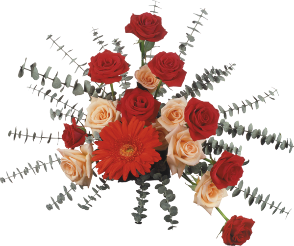 Transparent Garden Roses Flower Bouquet Flower Petal Plant for Valentines Day
