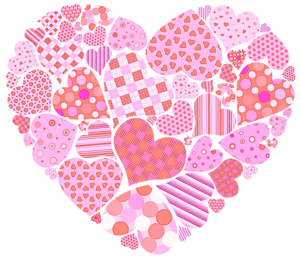 Transparent Heart Pink Sticker for Valentines Day