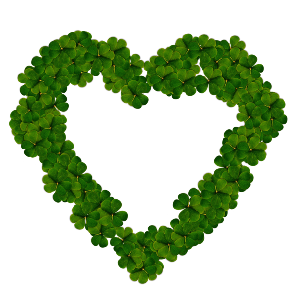 Transparent Fourleaf Clover Heart Clover Leaf for St Patricks Day