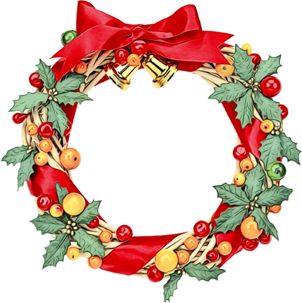 Transparent Christmas Decoration Wreath Holly for Christmas