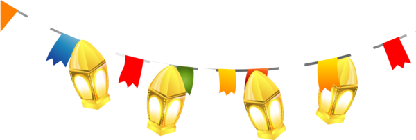 Transparent Ramadan Diamant Koninkrijk Koninkrijk Lantern Text Yellow for Ramadan