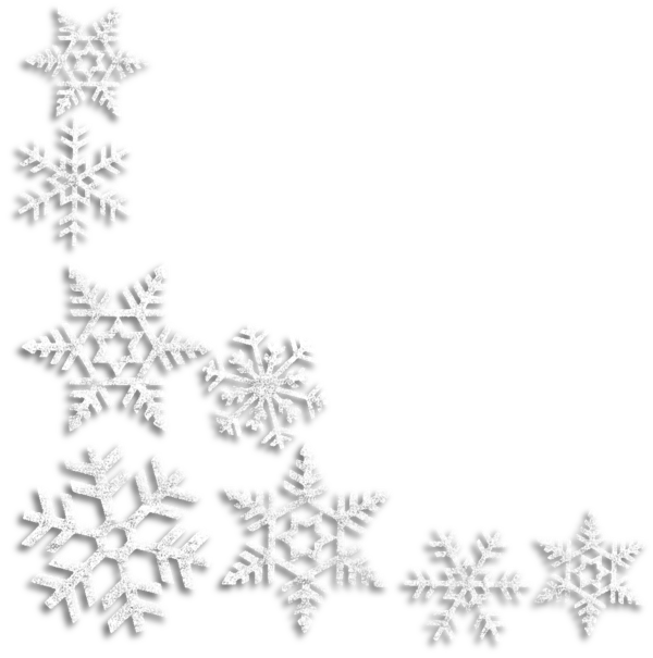 Transparent Snowflake Ice Crystals Crystal Petal Line Art for Christmas