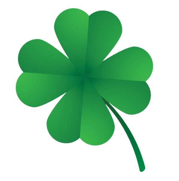 Transparent Fourleaf Clover Clover Luck Leaf Petal for St Patricks Day