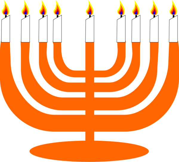 Transparent Menorah Hanukkah Judaism for Hanukkah