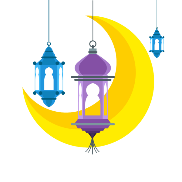 Transparent Ramadan Infinity Clinics Ramadan Moon Yellow Lighting for Ramadan