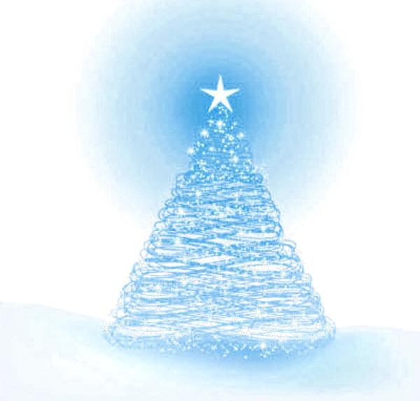 Transparent Fir Spruce Pine Blue for Christmas