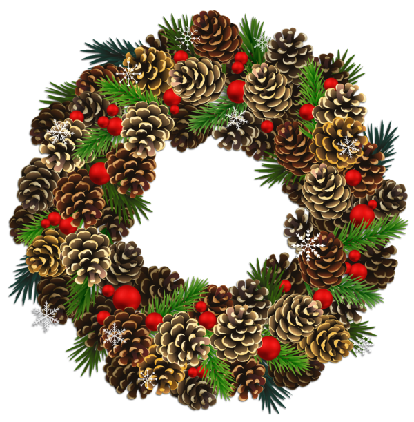 Transparent Christmas Wreath Christmas Tree Fir Pine Family for Christmas