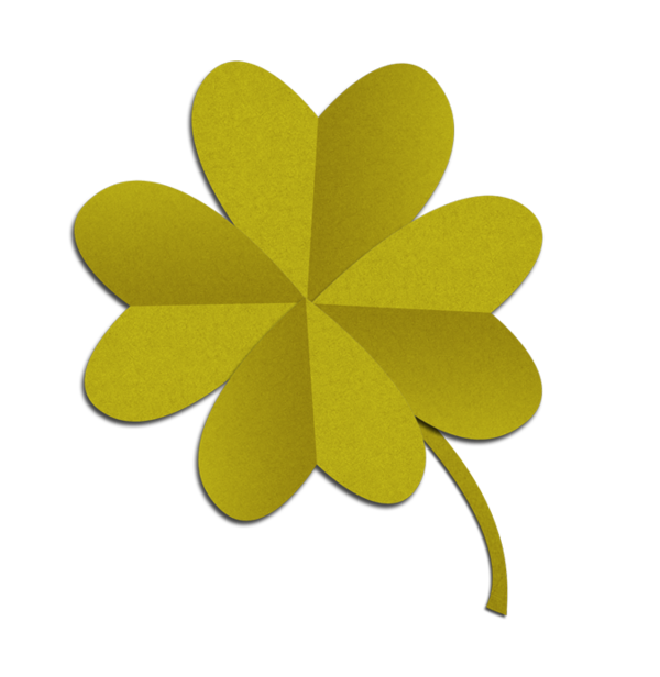 Transparent Shamrock Green Yellow for St Patricks Day
