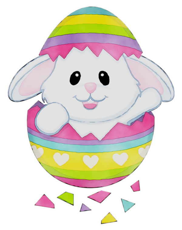 Transparent Easter Bunny Easter Rabbit Easter Egg Cartoon for Easter