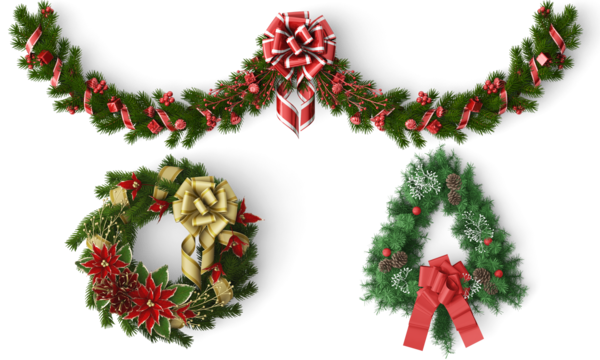 Transparent Christmas Decoration Christmas Wreath Evergreen Pine Family for Christmas