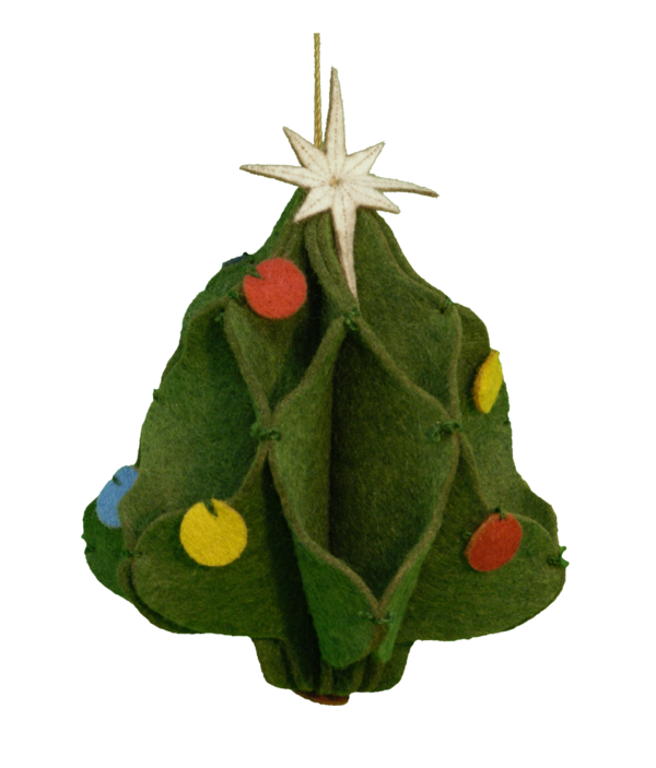 Transparent Christmas Tree Felt Textile Christmas Ornament Leaf for Christmas
