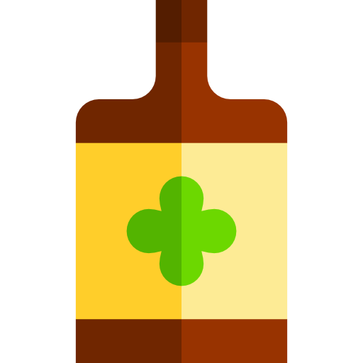 Transparent Shamrock Leaf Bottle for St Patricks Day