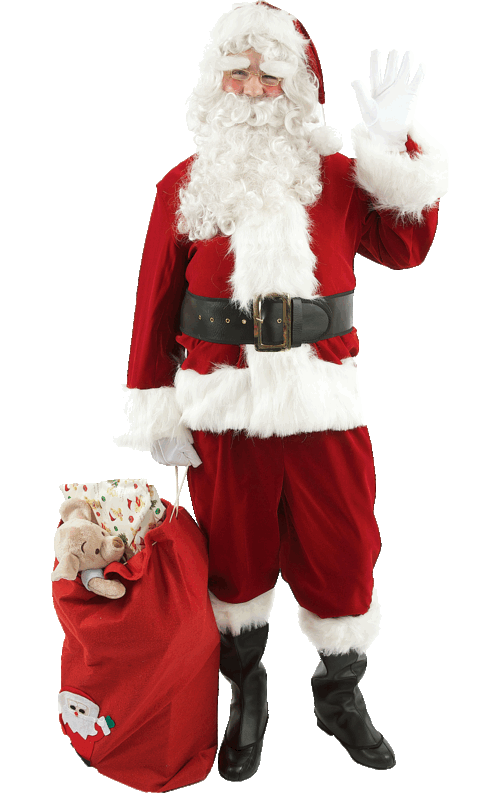 Transparent Santa Claus Costume Santa Suit Christmas Ornament for Christmas