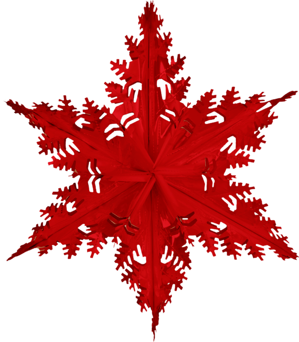 Transparent Snowflake Shape Paper Christmas Ornament Leaf for Christmas