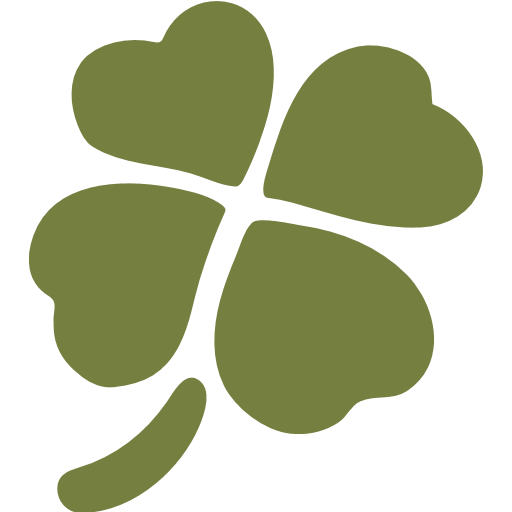 Transparent Emoji Fourleaf Clover Luck Leaf Symbol for St Patricks Day