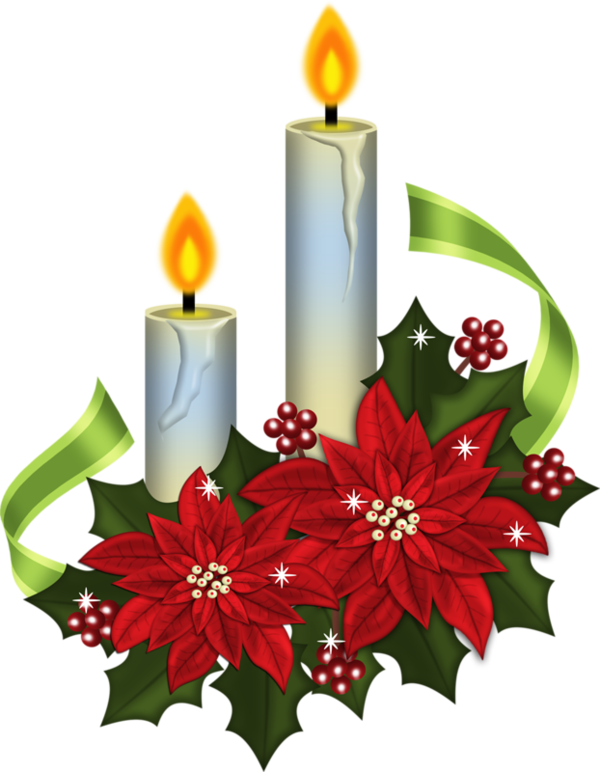 Transparent Christmas Candle Animation Christmas Ornament Flower for Christmas