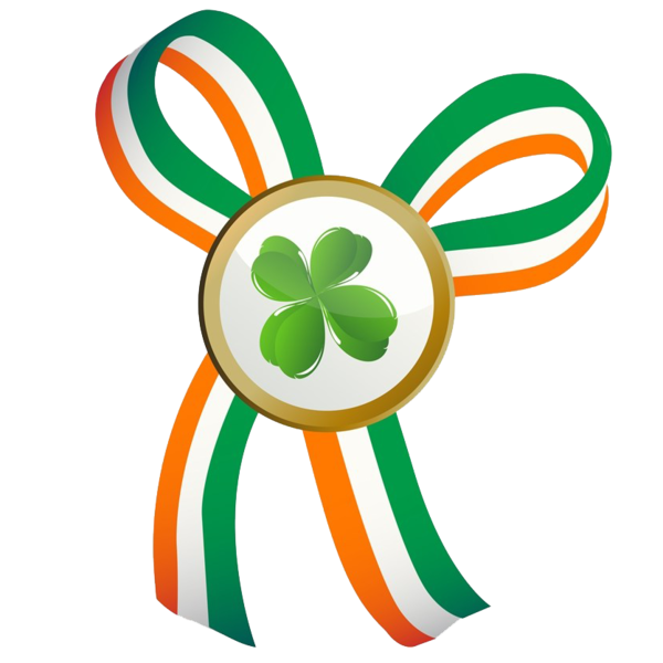 Transparent Ireland Clover Fourleaf Clover Flower Leaf for St Patricks Day