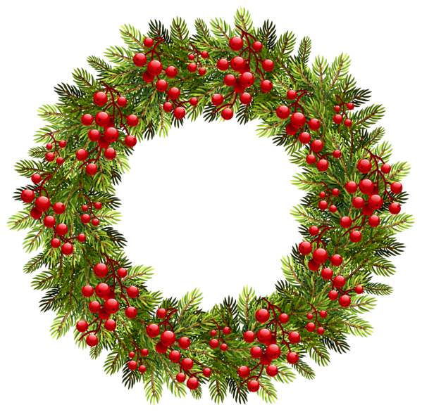 Transparent Christmas Wreath Christmas Decoration Fir Evergreen for Christmas