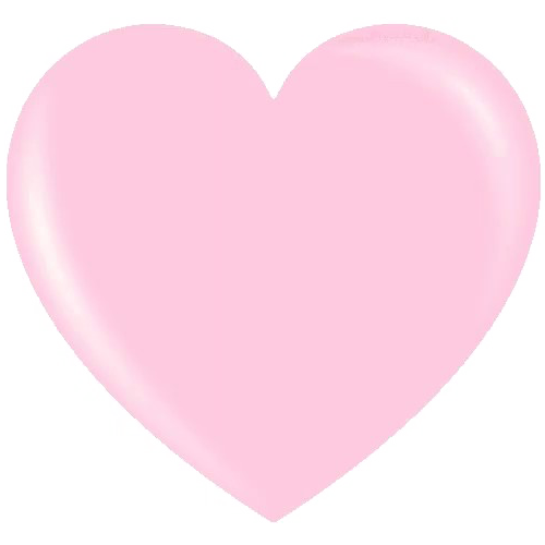 Transparent Heart Pastel Tenor Pink for Valentines Day