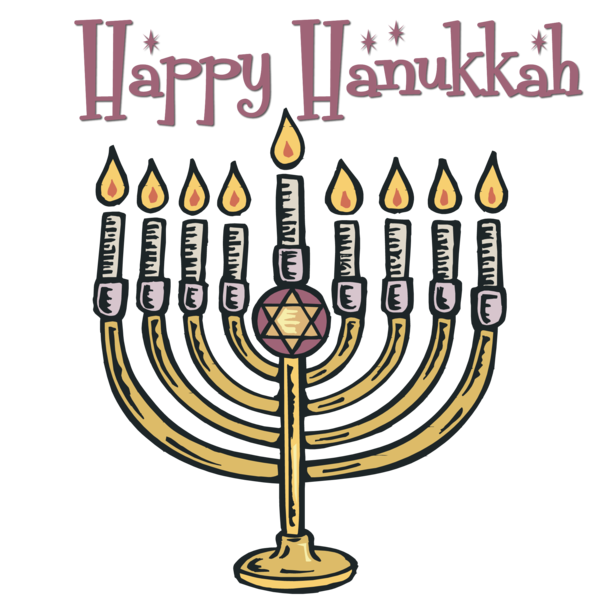 Transparent Menorah Hanukkah Judaism Text Candle Holder for Hanukkah