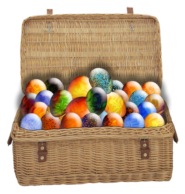 Transparent Easter Easter Egg Egg Basket Hamper for Easter