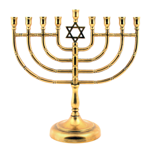 Transparent Menorah Judaism Religion Candle Holder for Hanukkah