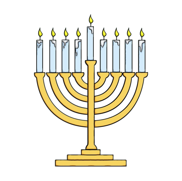Transparent Menorah Hanukkah Drawing Candle Holder for Hanukkah