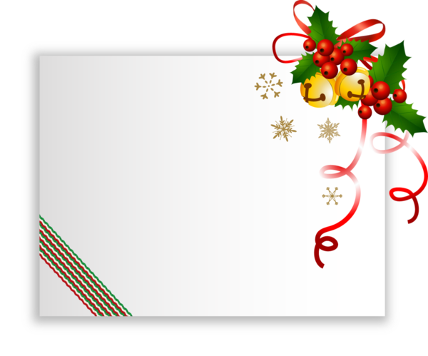 Transparent Christmas Christmas Card Santa Claus Flower Text for Christmas