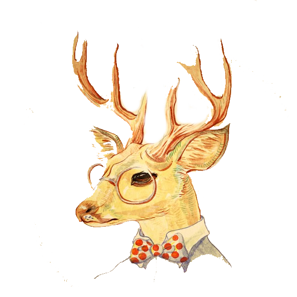 Transparent Deer Cartoon Silhouette Wildlife for Christmas