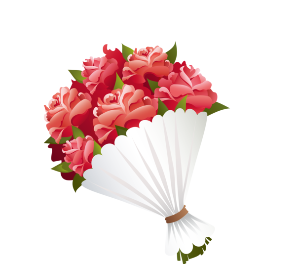 Transparent Flower Bouquet Flower Rose Pink Flowerpot for Valentines Day