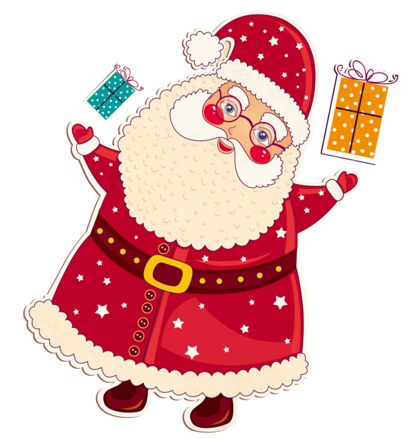 Transparent Santa Claus Christmas Christmas Card Christmas Ornament Christmas Decoration for Christmas