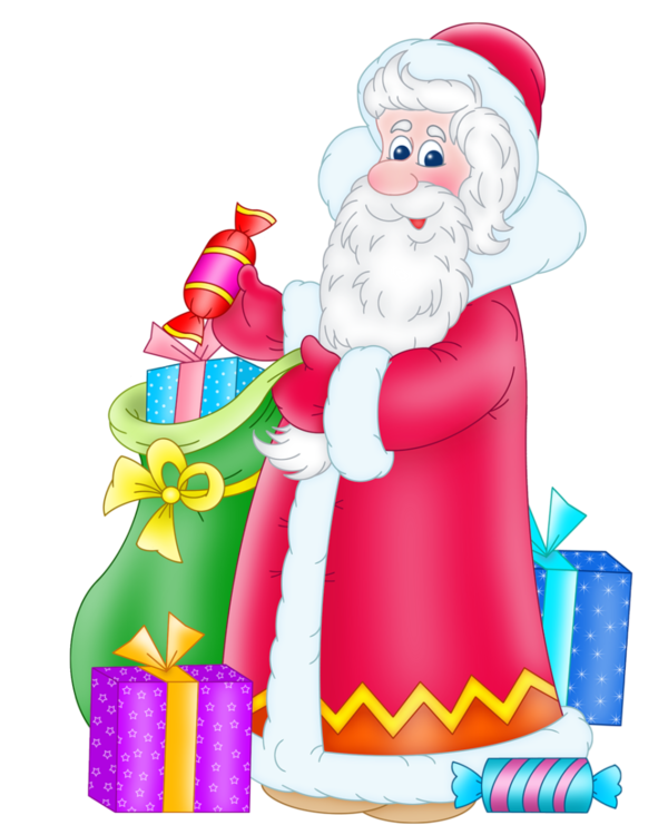 Transparent Ded Moroz Santa Claus Snegurochka Christmas Ornament Recreation for Christmas
