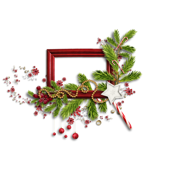 Transparent Garland Picture Frames Wreath Christmas Ornament Twig for Christmas