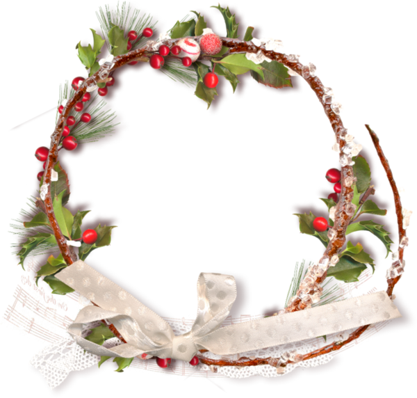 Transparent Christmas Computer Cluster Christmas Ornament Wreath for Christmas