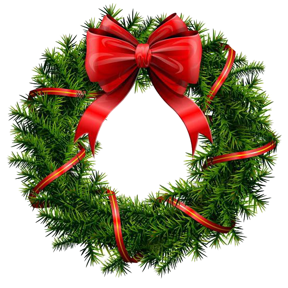 Transparent Christmas Wreath Garland Evergreen Fir for Christmas