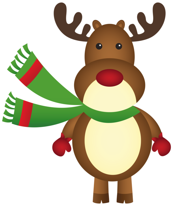 Transparent Rudolph Santa Claus Reindeer Christmas Ornament Deer for Christmas
