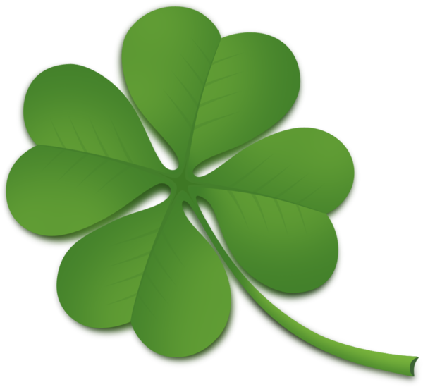 Transparent Clover Shamrock Four Leaf Clover Leaf for St Patricks Day