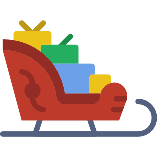 Transparent Christmas Sled Gift Area Text for Christmas