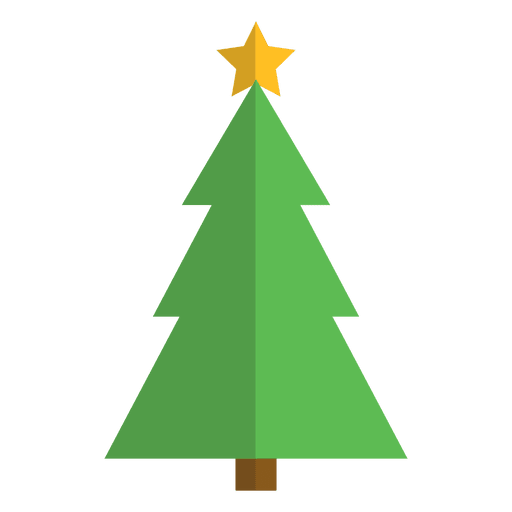 Transparent Christmas Tree Flat Design Christmas Fir Pine Family for Christmas