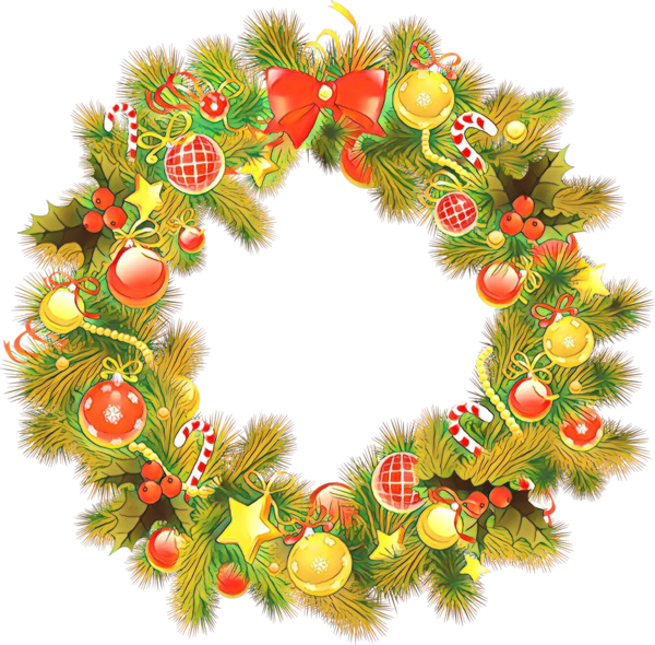 Transparent Christmas Ornament Spruce Wreath Christmas Decoration for Christmas