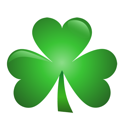 Transparent Ireland Irish People Love Heart Leaf for St Patricks Day