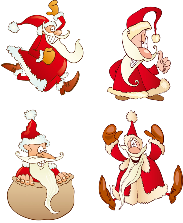 Transparent Santa Claus Christmas Cartoon Christmas Decoration Food for Christmas