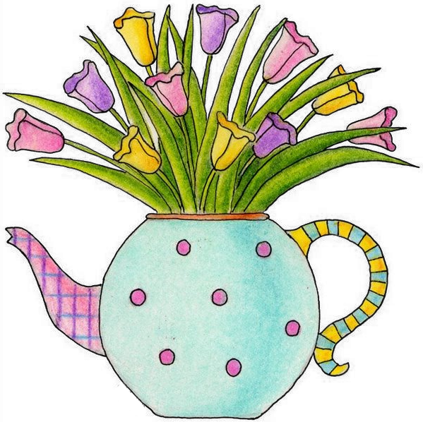 Transparent Flower Floral Design Vase Plant for Easter