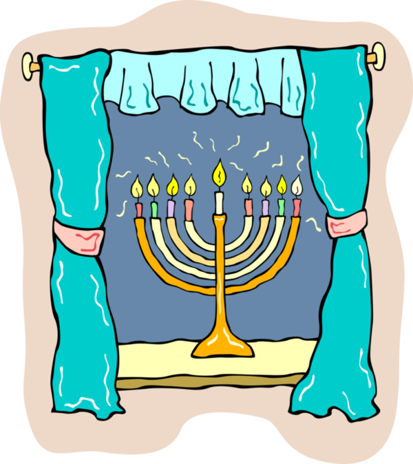 Transparent Hanukkah Menorah Judaism for Hanukkah