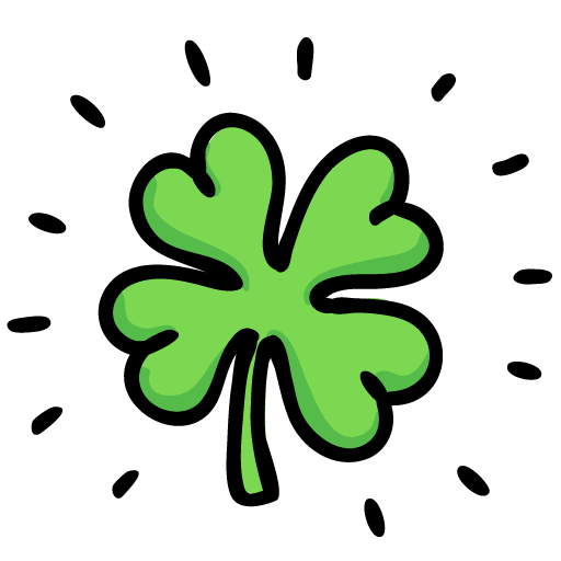 Transparent Shamrock Fourleaf Clover Clover Green Leaf for St Patricks Day