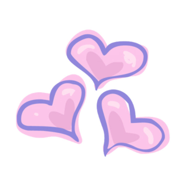 Transparent Icon Design Love Heart Pink for Valentines Day
