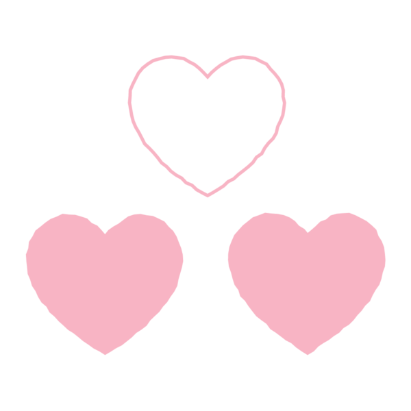 Transparent Pink M Pink Heart for Valentines Day