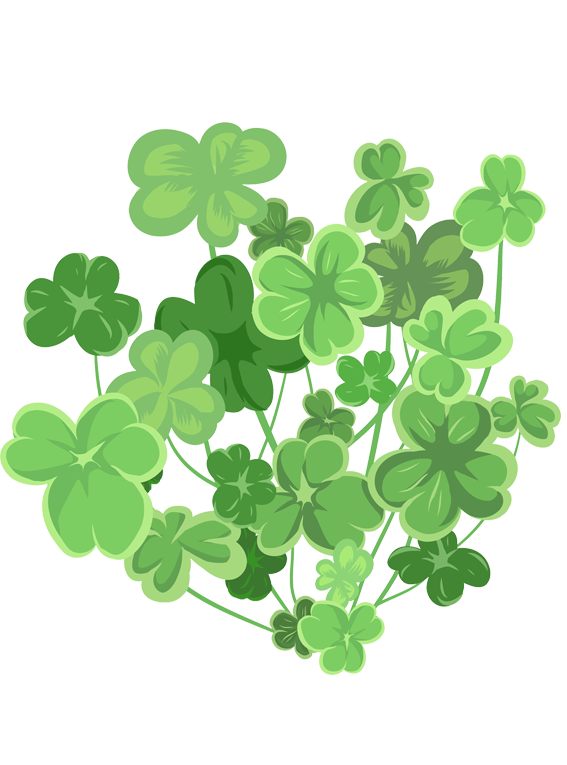 Transparent Leaf Shamrock for St Patricks Day