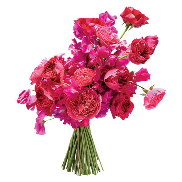 Transparent Flower Bouquet Wedding Bride Pink Plant for Valentines Day